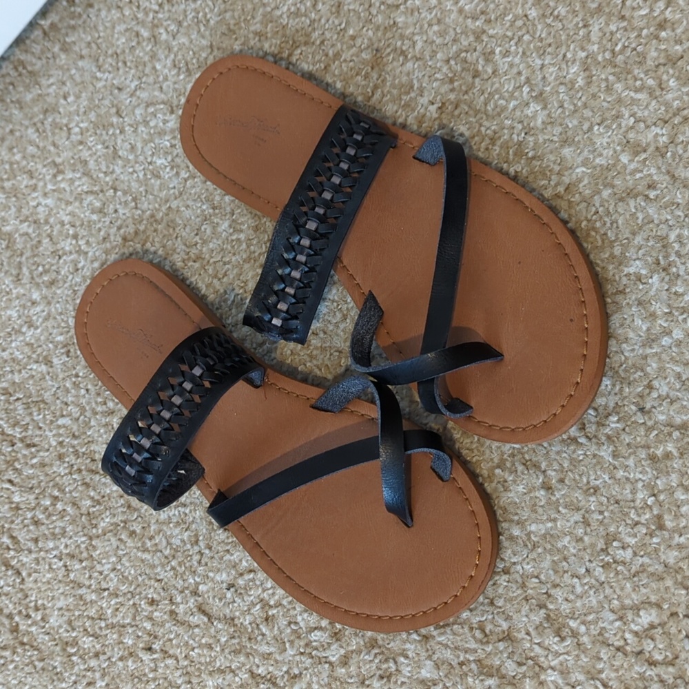 Black Woven Sandals